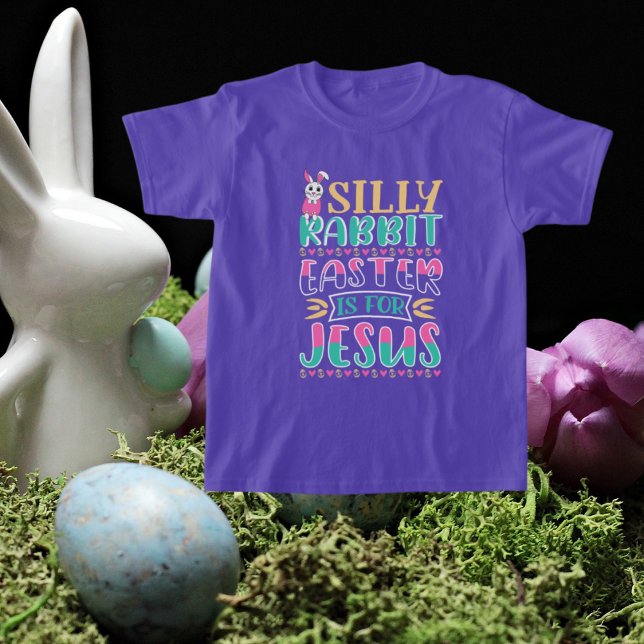 T-shirt drôle lapin idiot Jésus unisex enfants Pâques (Créateur téléchargé)