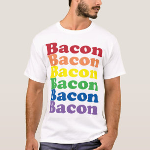 T-shirt drôle lard arc-en-ciel couleurs texte
