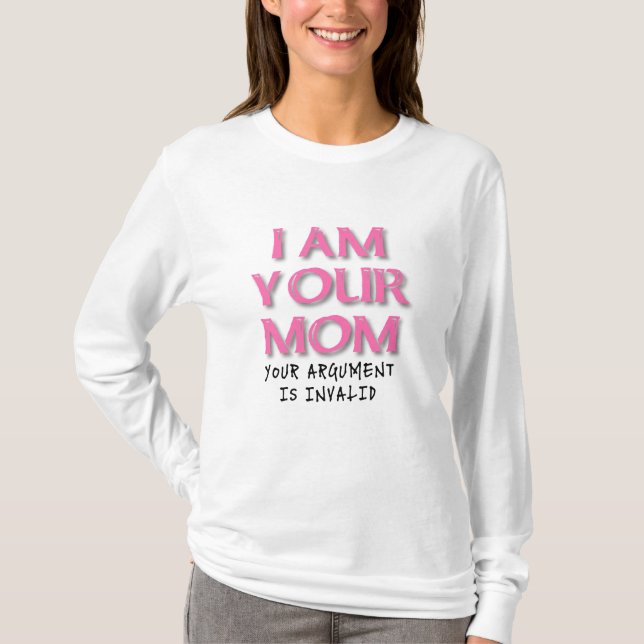T-shirt drôle "L'argument de maman n'est pas valab (Devant)