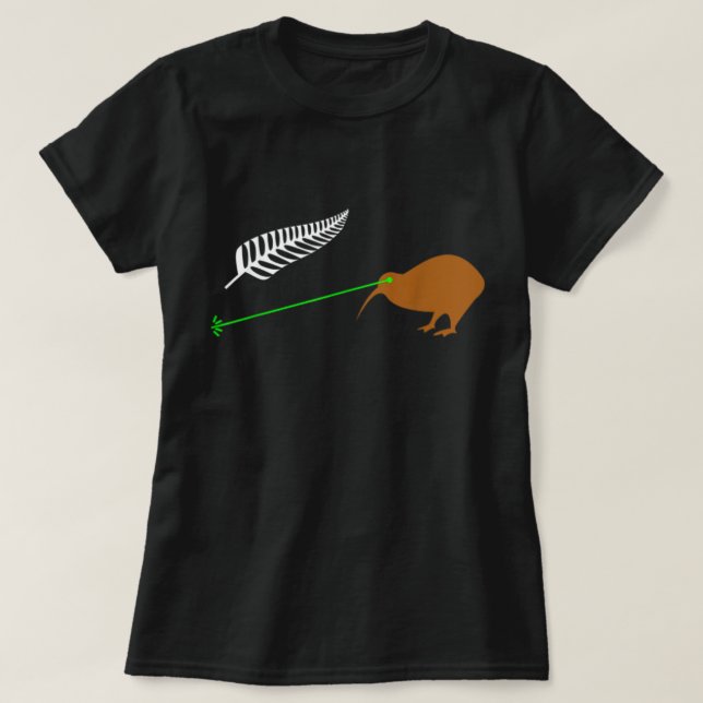 T-shirt Drôle Laser Funny Kiwi - Nouvelle-Zélande Choix po (Design devant)