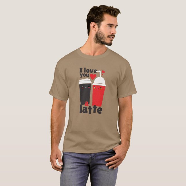 T-shirt Drôle Late Café Aimer Vous Kawaii Graphiques (Devant entier)