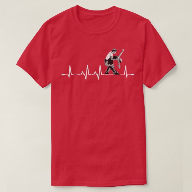 T-shirt Drôle Latin Dance Heartbeat Design Ballroom Dancin (Design devant)