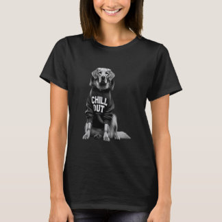 T-shirt Drôle Lazy Golden Retriever Chien Chillin Chiens C