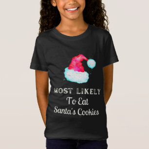 T-Shirt Drôle Le Plus Probable À Père Noël Cookies
