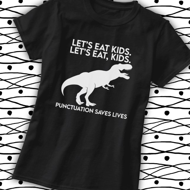 T-shirt Drôle leçon de grammaire Dinosaur (Créateur téléchargé)