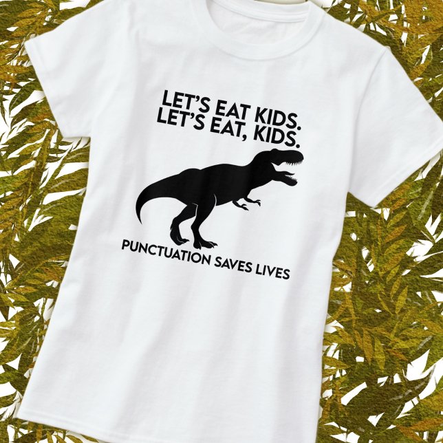 T-shirt Drôle leçon de grammaire Dinosaur (Créateur téléchargé)