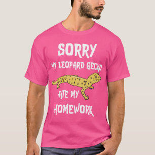 T-shirt Drôle Leopard Gecko A Mangé Mes Devoirs