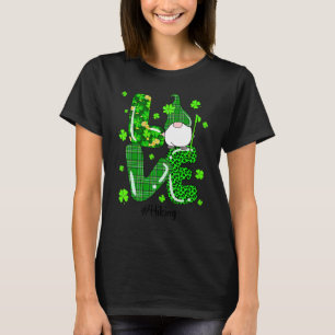 T-shirt Drôle Leopard Irlandais Green Plaid Randonnée Gnom