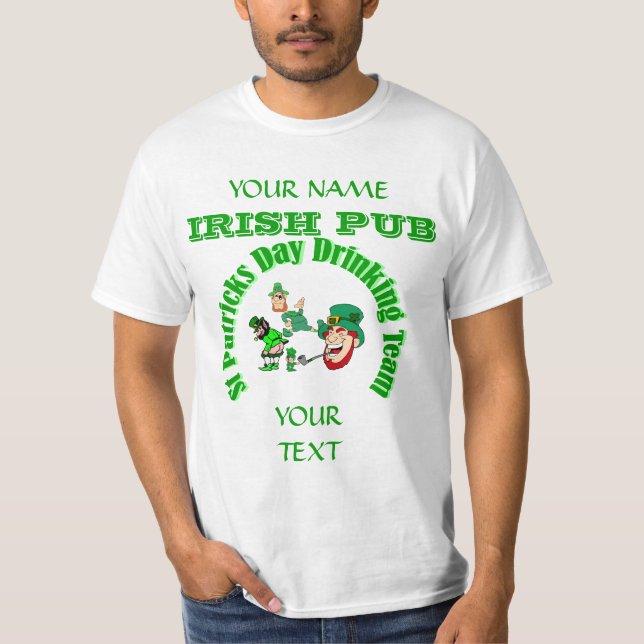 T-shirt Drôle leprechaun St Patrick's (Devant)