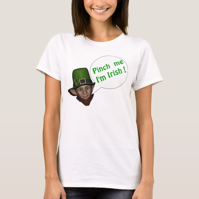 T-shirt Drôle leprechaun vert (Devant)