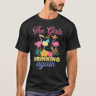 T-shirt Drôle Les Filles Boivent De Nouveau Flamant rose R