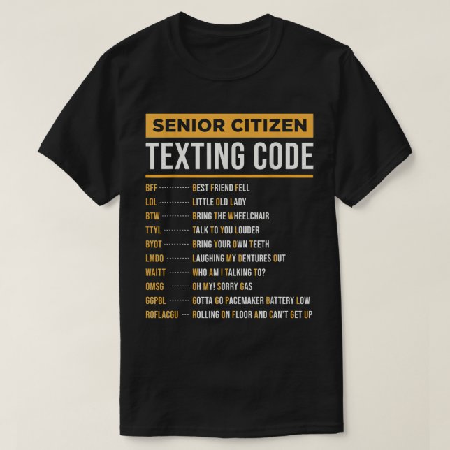 T-shirt Drôle Les Personnes Âgées Teting Code Cadeau Pour  (Design devant)