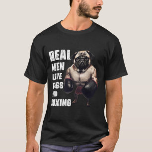 T-shirt Drôle Les Vrais Hommes Aiment Les Carlins Et La Sa