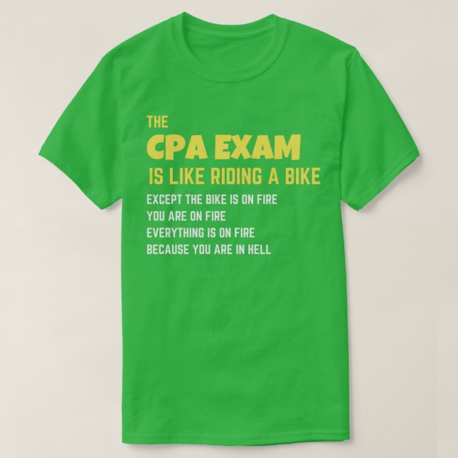 T-shirt Drôle L'examen CPA est comme faire un vélo pour Ac (Design devant)