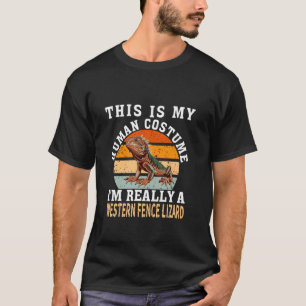 T-shirt Drôle Lézard de clôture occidentale Citation Cool 