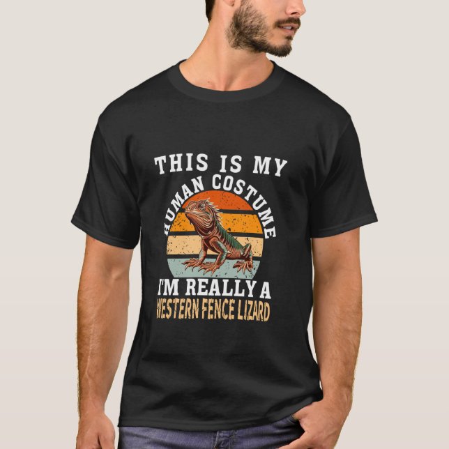 T-shirt Drôle Lézard de clôture occidentale Citation Cool  (Devant)