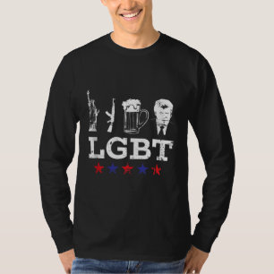 T-shirt Drôle LGBT Liberty Bière Trump Drôle LGBT