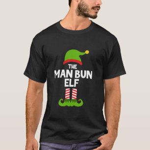 T-shirt Drôle L'Homme Bun Elf Noël Correspondant Famille P
