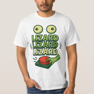 T-shirt Drôle Liant Vert Lizard appuyer sur Bouton Son