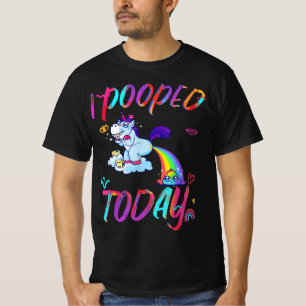 T-shirt Drôle licorne I Pooped Today - Humour I pooped