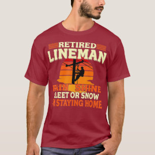 T-shirt Drôle Linéaire Retraité Cadeaux Pour Hommes Papa G