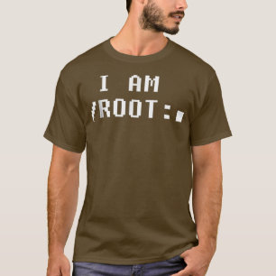T-shirt Drôle Linu I Am Root Linu Sysadmin Root Uni