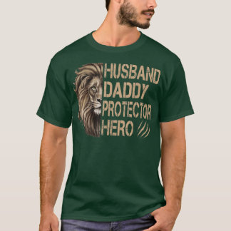 T-shirt Drôle Lion Papa Mari Daddy Protecteur