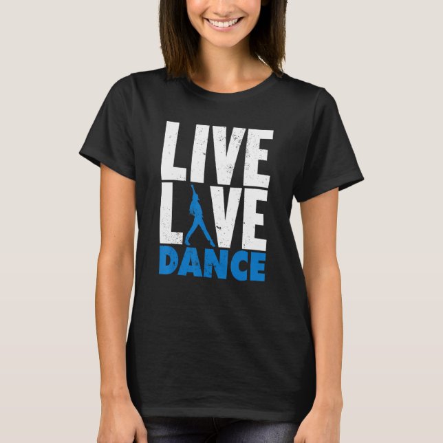 T-shirt Drôle Live Love Dance Graphique Pour Les Garçons E (Devant)