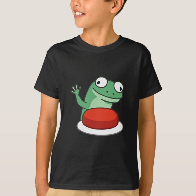 T-shirt Drôle Lizard Button Mème T-shirt.png (Devant)