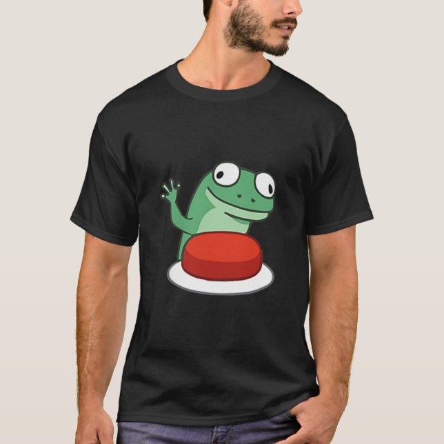 T-shirt Drôle Lizard Button Mème T-shirt.png (Devant)