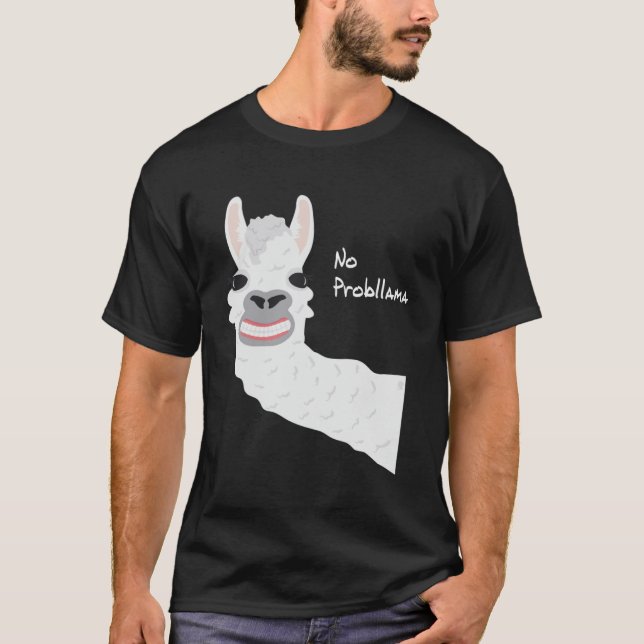 T-shirt Drôle Llama Alpaca Pas de Prob llama Cadeau Hommes (Devant)