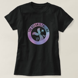 T-shirt Drôle L'océan Appelle Galaxie Sirène