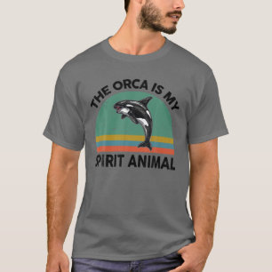 T-shirt Drôle L'Orca Est Mon Esprit Animal Pour Baleine Ki