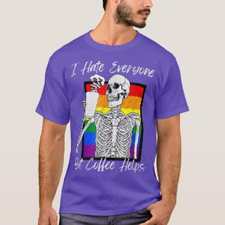T-shirt Drôle Lover Skeleton, les années 70 Retro Sunset, 