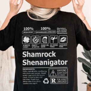 T-shirt Drôle Lucky Irlandais Shamrock Jour de la Saint Pa