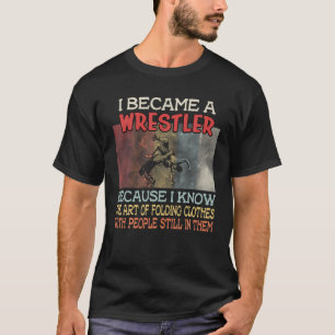 T-shirt Drôle lutte plaisanterie Retro Hommes Vintages Fem
