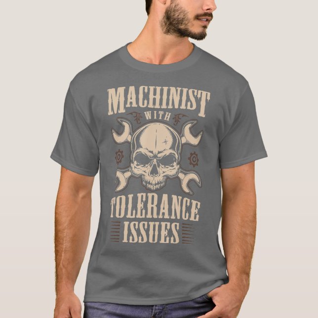 T-shirt Drôle Machinistes Cadeaux Teachinist Avec Des Prob (Devant)