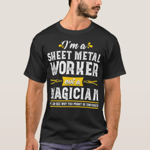 T-shirt Drôle Magicien Feuille Métal Travailleur Cadeau