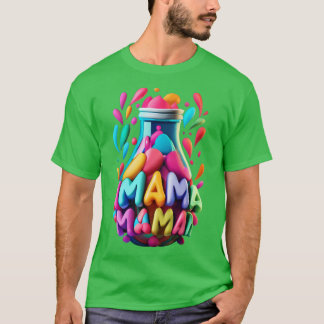 T-shirt Drôle Mama White Design Femmes