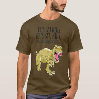 T-shirt Drôle Mangeons Ponctuation Enfants Saves Vies Gram