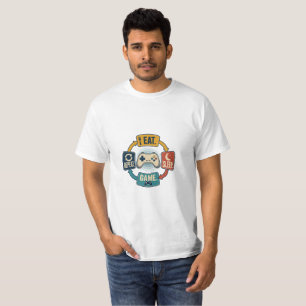T-shirt Drôle Manger Dormir Jeu Répéter