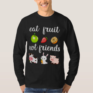 T-shirt Drôle Manger Fruit Pas Amis Vegan Homme Femme