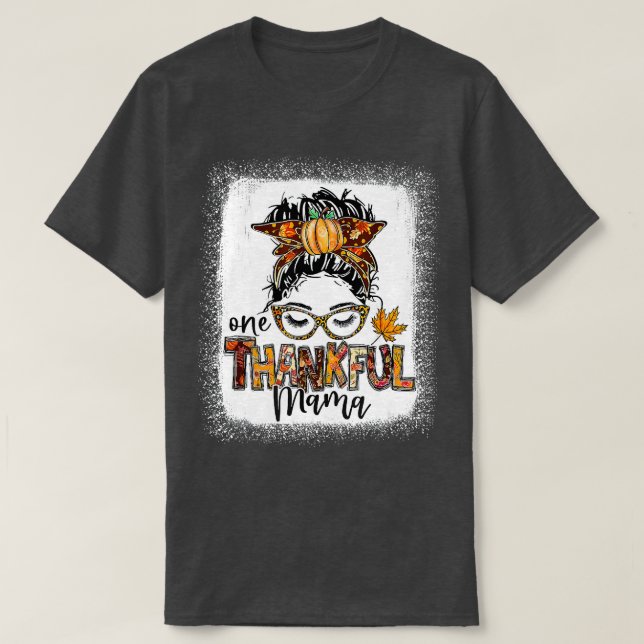 T-shirt Drôle Mangue Un Thankful Mama Automne Que (Design devant)