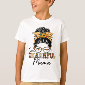 T-shirt Drôle Mangue Un Thankful Mama Automne Que