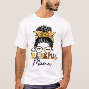 T-shirt Drôle Mangue Un Thankful Mama Automne Que