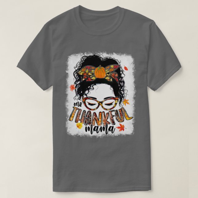 T-shirt Drôle Mangue Un Thankful Mama Automne Que (Design devant)