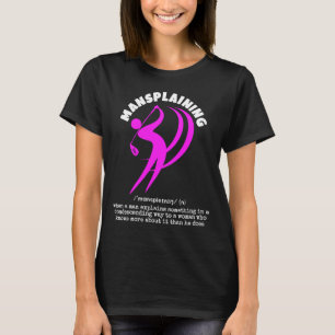 T-shirt Drôle MANSPLAINING Golf des femmes Sarcasme