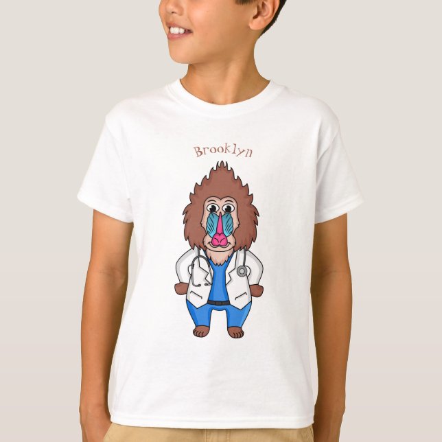 T-shirt Drôle manuel dessin d'un médecin (Devant)