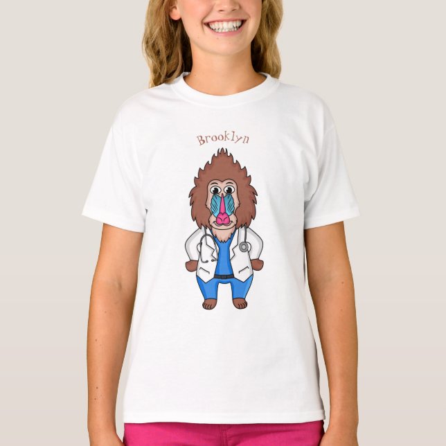 T-shirt Drôle manuel dessin d'un médecin (Devant)