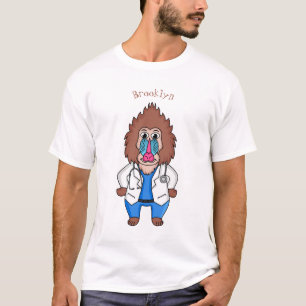 T-shirt Drôle manuel dessin d'un médecin